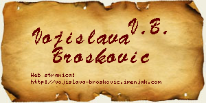 Vojislava Brošković vizit kartica